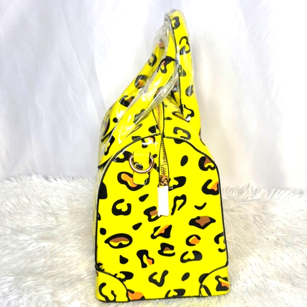 Leopard Print Vegan Leather Boston Bag & Wallet ๐๐๐ - Picture 10 of 15